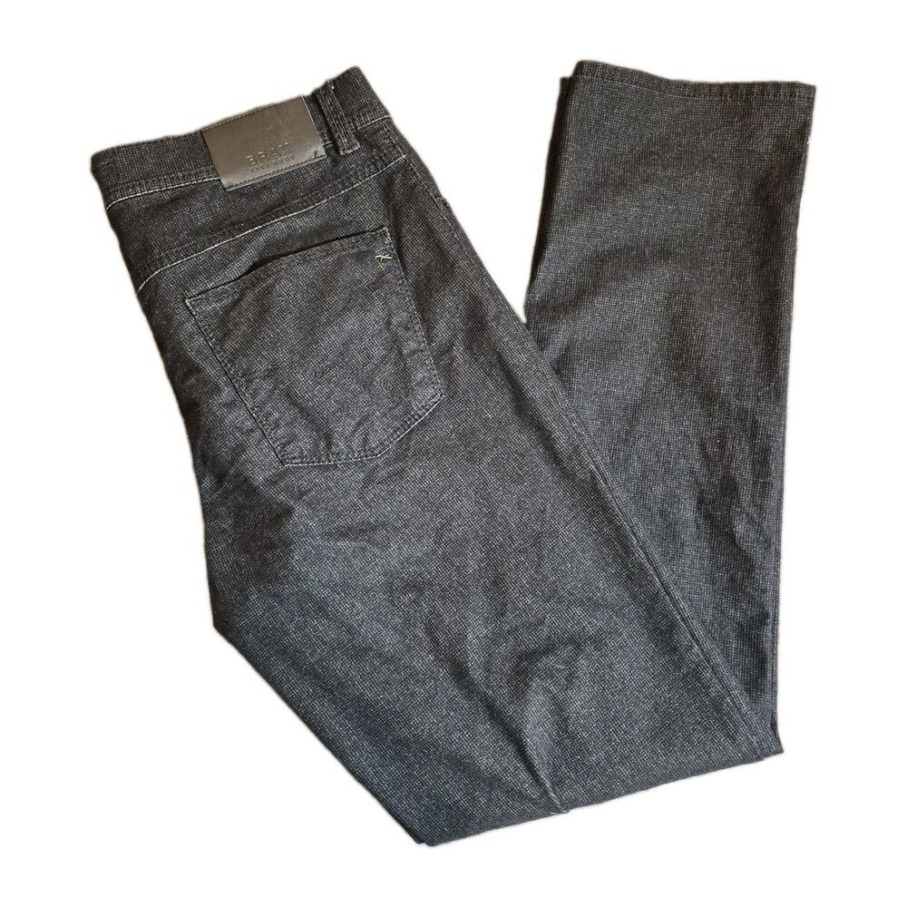 Brax Cooper Fancy Woo Look Digital Printed Pants Mens 33x32 (32x32) Regular Fit